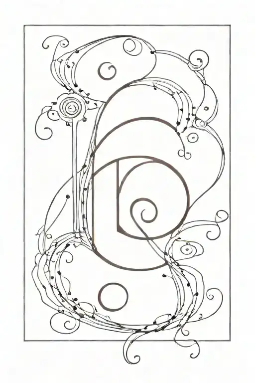 Music Inspired Tattoo With The Letter C