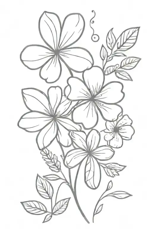 Flowers And Leaf Clovers