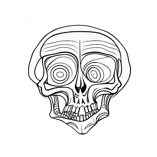 A Hopeless Skeleton Contemplation His Descent Over The Precipice