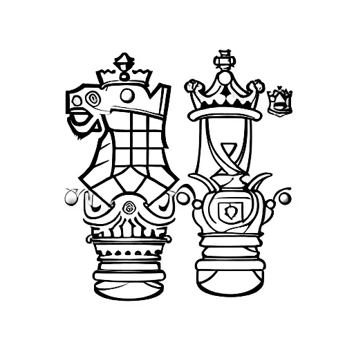 Chess Queen And Chess King Together