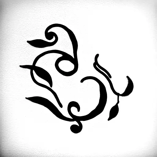 Minimalist Tattoo Inspired By Indian Music