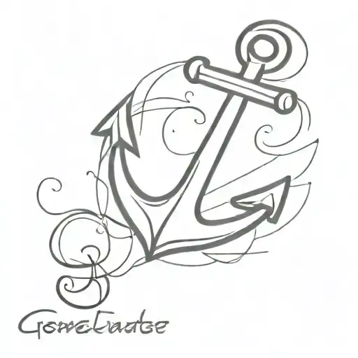 Generate An Anchor Tattoo With The Word Christ As The Body Of The Anchor
