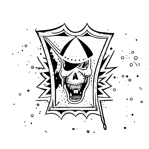 A Punk Rock Band Logo With A Splash Of Color