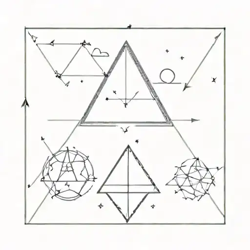 Black Equilateral Triangle With Life Cycle And Month