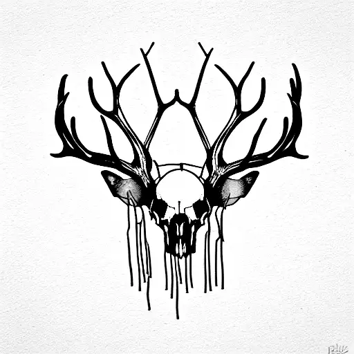 Elk Rack And Skull