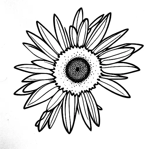 Oxeye Daisy Linework