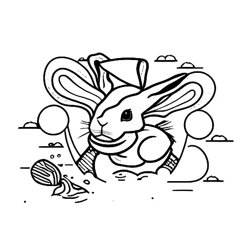 Rabbit With Beach
