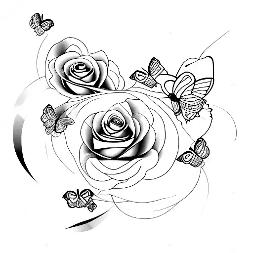 Rose Moon Butterflies