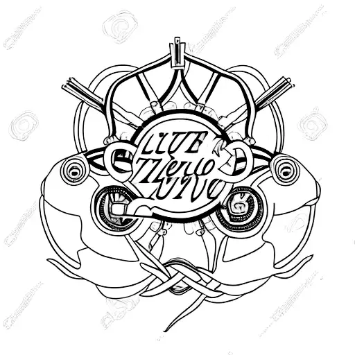 Motorcycle Engine Intertwined With Bible Verses