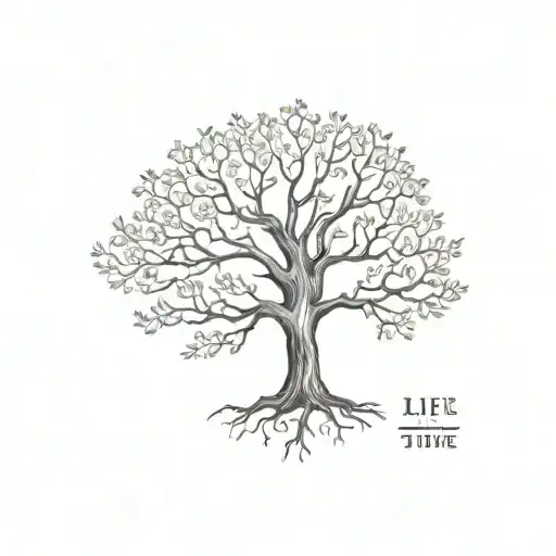 Life Tree With Branches Made Out Of Birth Dates Of My Mum Dad And Brother