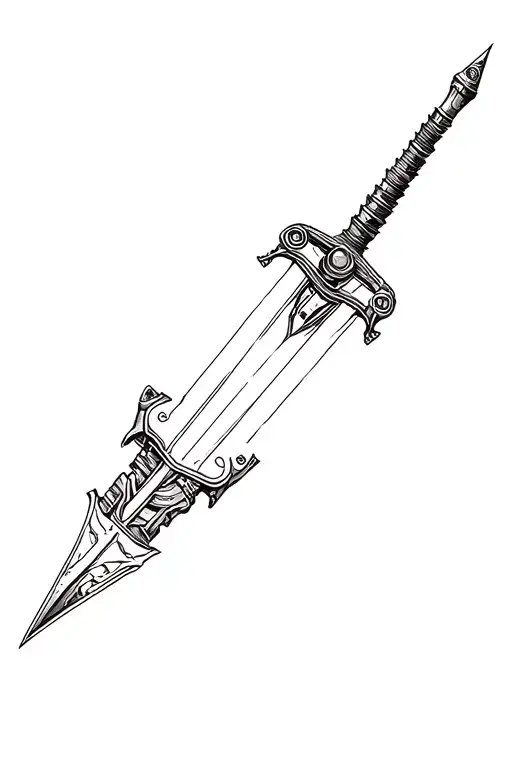 Mechanical Engineering Sword With Trains