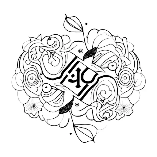 Text Tattoo For The Word Embrace