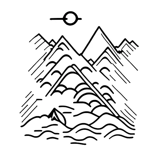 Mountain With River And Lake