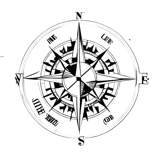 Compass Map Grenade Gun Line Geometric Logo
