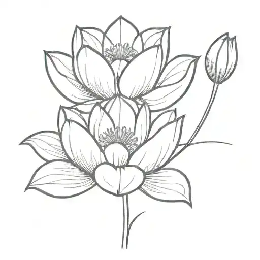 Chinese Lotus And Dutch Tulip Flower