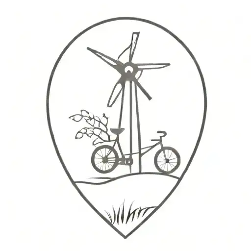 Windmill Road And Bike