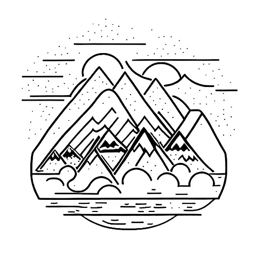 Mountain With A River And Lake