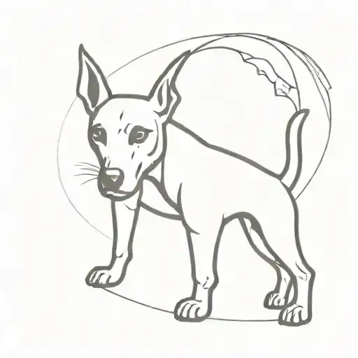 Miniature Doberman Pincher Halloween Pumpkin