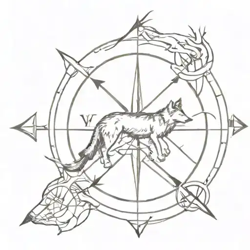 Compass Wolf Knife Anchor