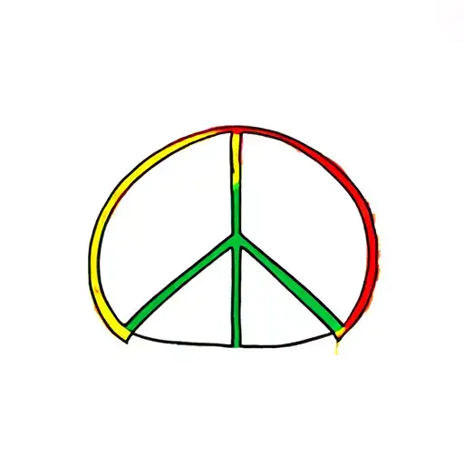 Peace And Love Combination Reggae Symbol