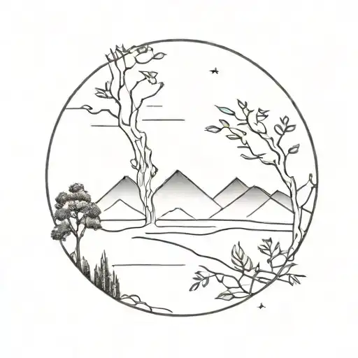 Tatoo Showing How Humans Are Part Of Nature But Still Keep Struggling To Seperate Themselves