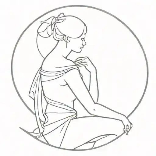 Faceless Artemis With Moon Bow Tied