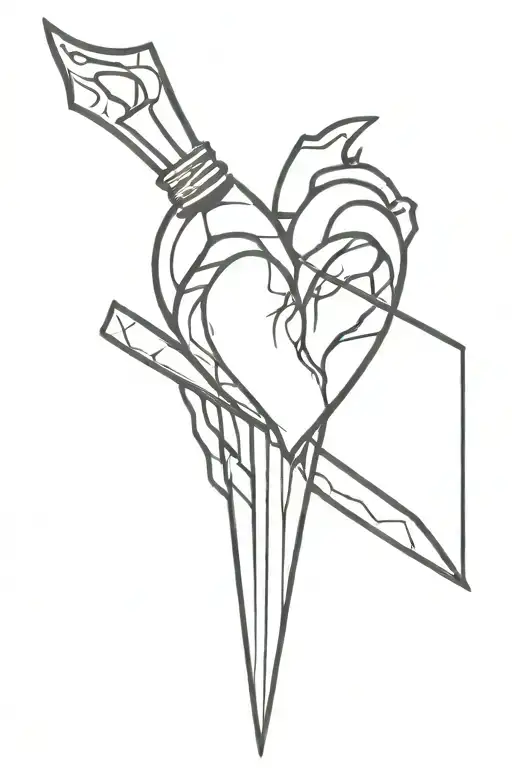 Evil Heart With Knife