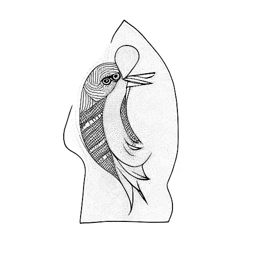 A Tattoo Of A Bird And A Heart