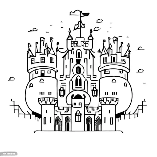 Raven Holding Gold Ring In Front Of Castle