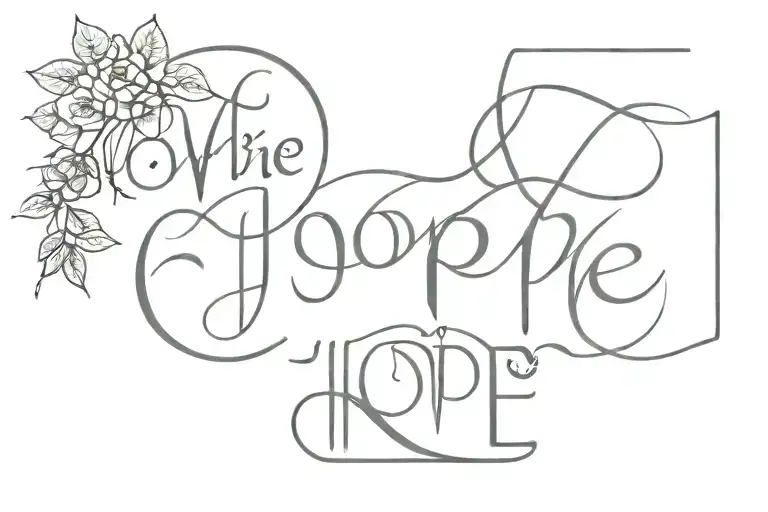 The Word Hope Written