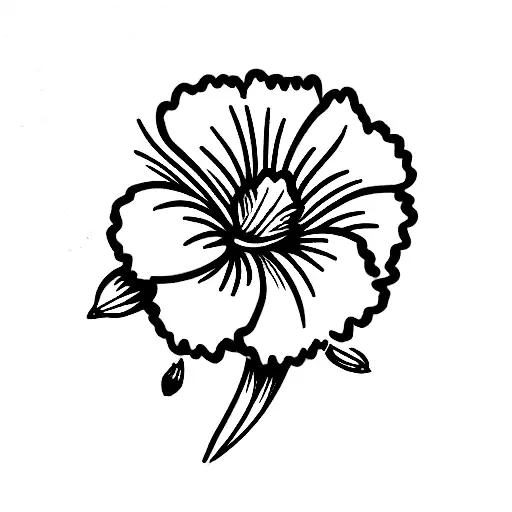 Flower Boquet With 2 Carnations And 1 Lily Of The Valley