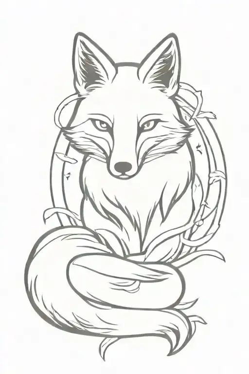 Fox Japanese Talisman With Ribbon