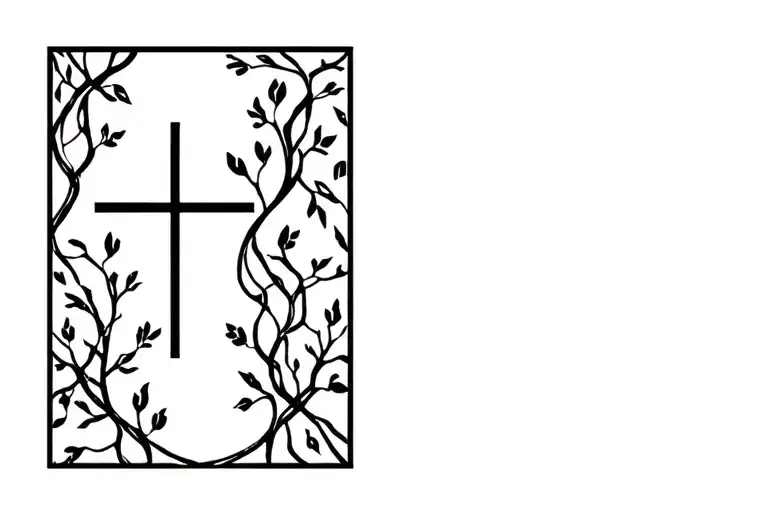 Nature Style Cross With Vines Wrapped