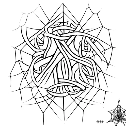 A Cross Made Of Intertwined Spider Legs And Spider Bodies Forming The Shape