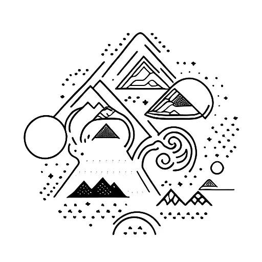 Nothern Lights Going From Mountain