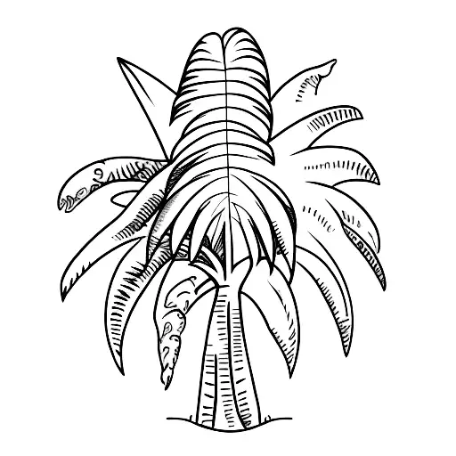 Pura Vida Spelled Out In A Palm Tree