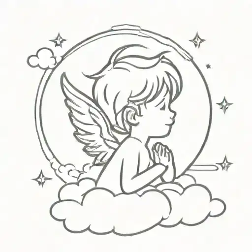 Little Angel And Sky