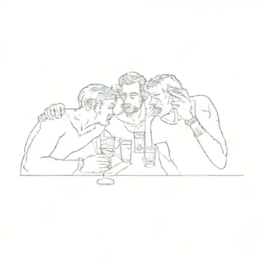 A Group Of Men At A Bar