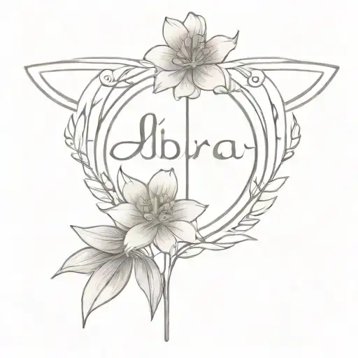 Libra Birth Flower Intertwined