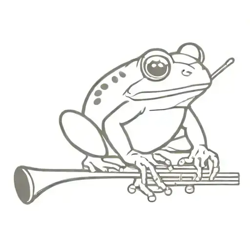 Frog Playing Trombone