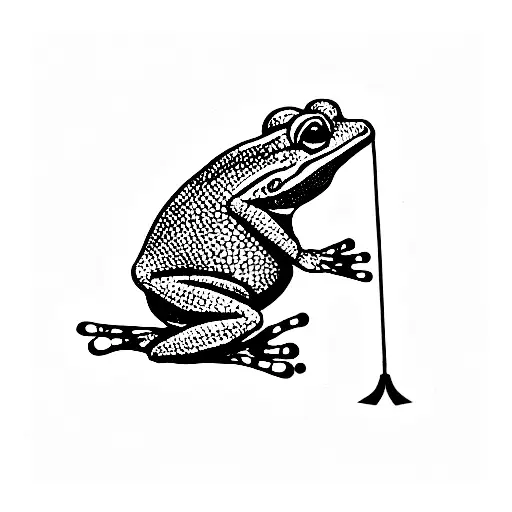 Frog That Is Fishing