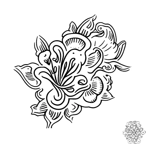 Dainty Lilly Of The Valley Flower Ankle Tattoo Small