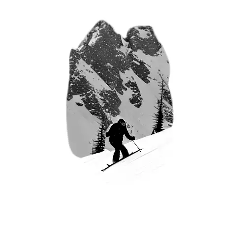 A Skier On A Snowy Mountain