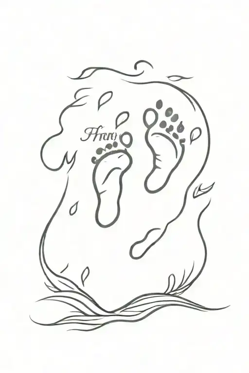 River Name For Baby Footprint