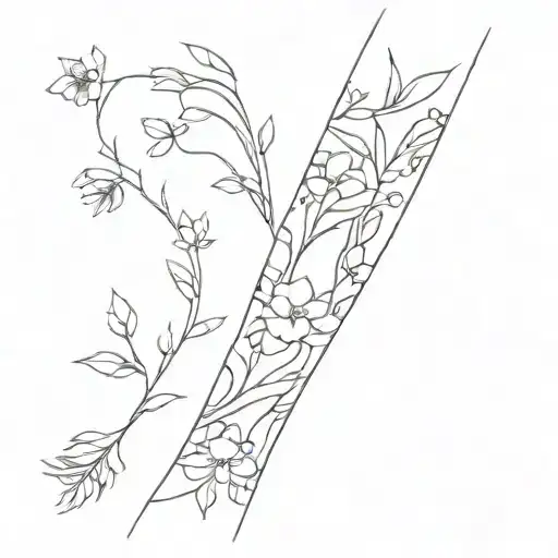 Full Arm Line Tatoo Design