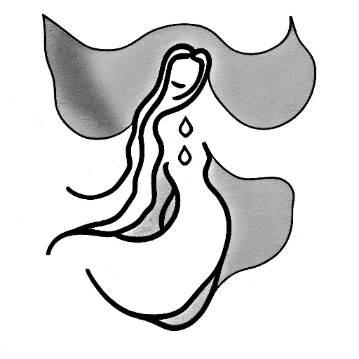 Mermaid Sorrounded By A City