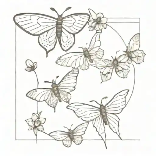 Moth Flowers Surrounding