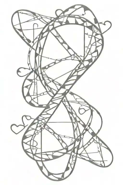 Dna Helix With 4 Card Suits Incorporated