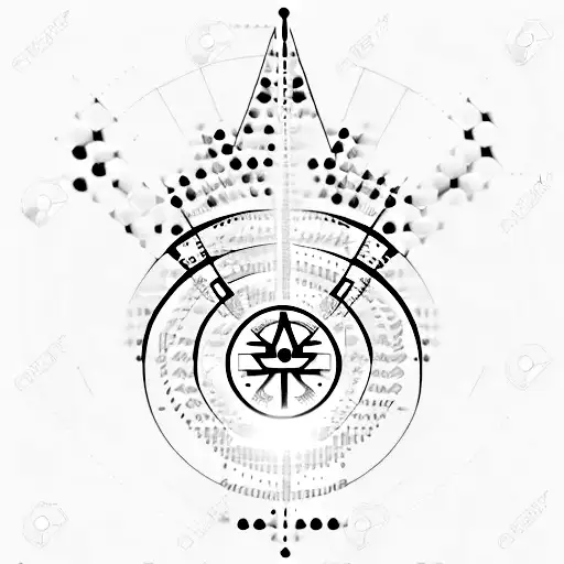 A Combination Of Binary Code And Jedi Order Symbol