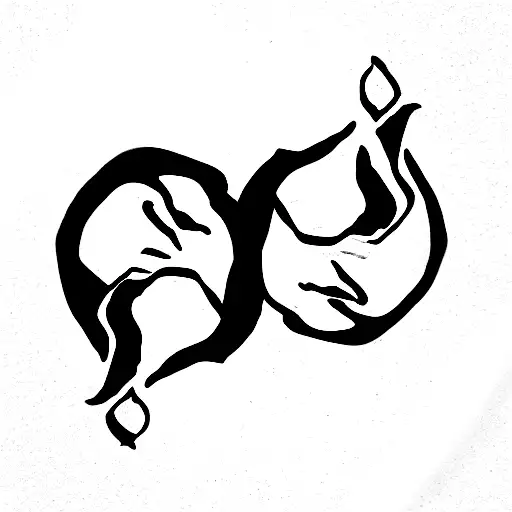 Yin And Yang With Water And Fire